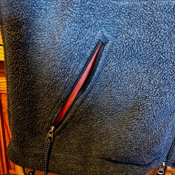 Men's J. Crew Dark Gray Fleece Vest  Full Zip Size Medium - Picture 3 of 7